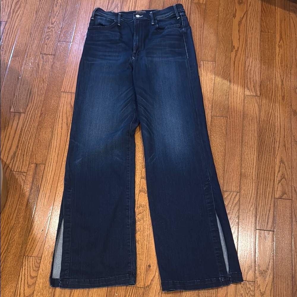 MOTHER the Hustler Sidewinder Flare Wide Leg Jeans